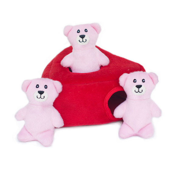 ZippyPaws Burrow Heart 'n Bears Dog Toy