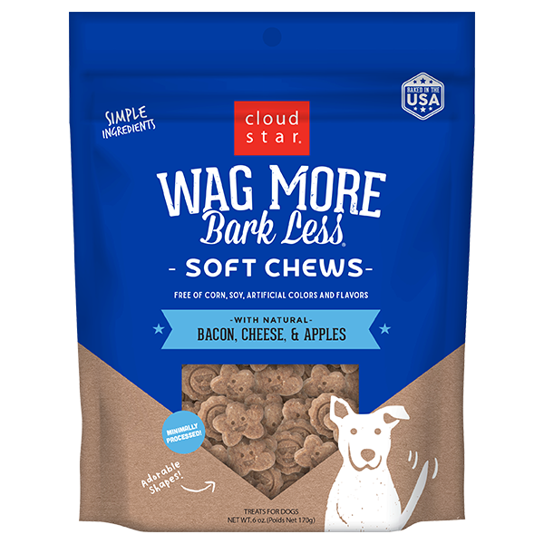 Cloud Star Wag More Bark Less Soft & Chewy Bacon, Cheese & Apples Dog Treats