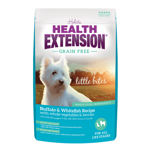 Health Extension Grain Free Buffalo & Whitefish Recipe Little Bites Dog Food
