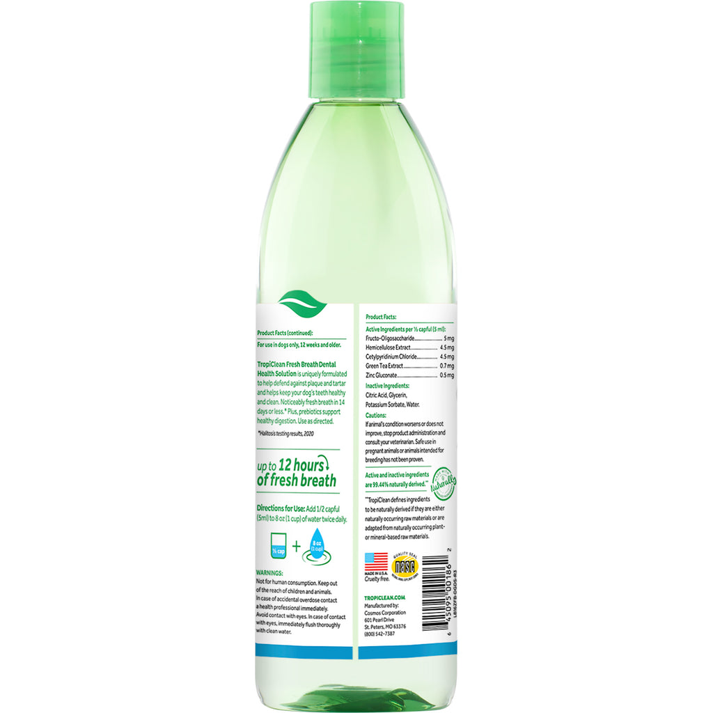 Tropiclean Fresh Breath Dental Health Solution Plus Digestive Support ...