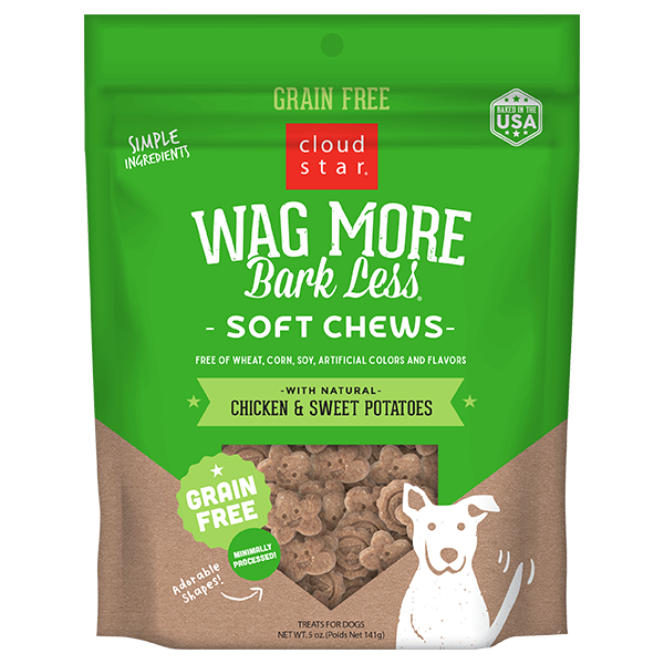 Cloud Star Wag More Bark Less Soft & Chewy Grain Free Chicken & Sweet Potatoes Dog Treats