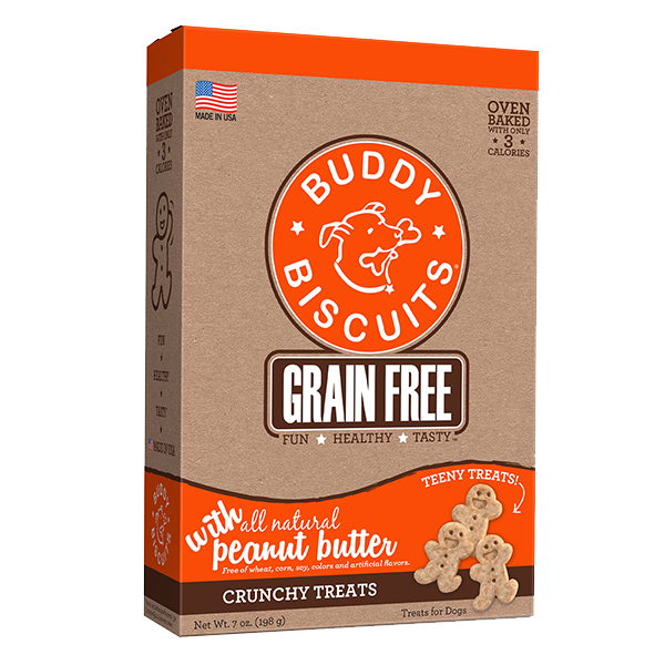 Buddy Biscuits Grain Free Oven Baked Teeny Peanut Butter Dog Treats