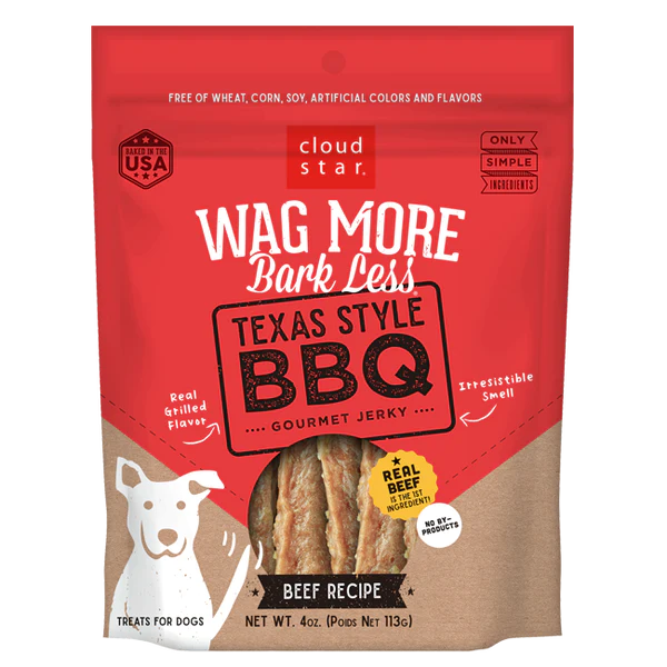 Cloud Star Wag More Bark Less Texas BBQ Gourmet Jerky Dog Treats