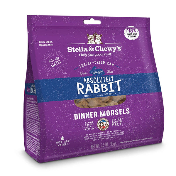 Stella & Chewy's Absolutely Rabbit Freeze Dried Raw Dinner Morsels Cat Food