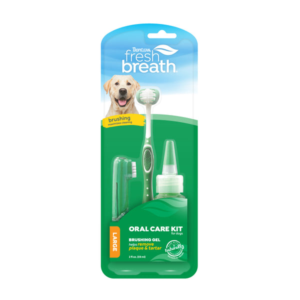Tropiclean Fresh Breath Clean Teeth Oral Care Gel Kit For Dogs