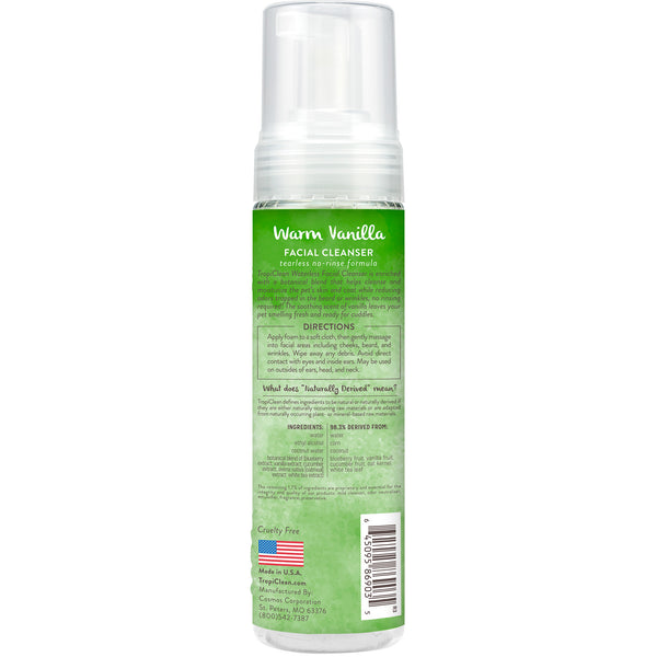 Tropiclean Warm Vanilla Waterless Facial Cleanser For Pets