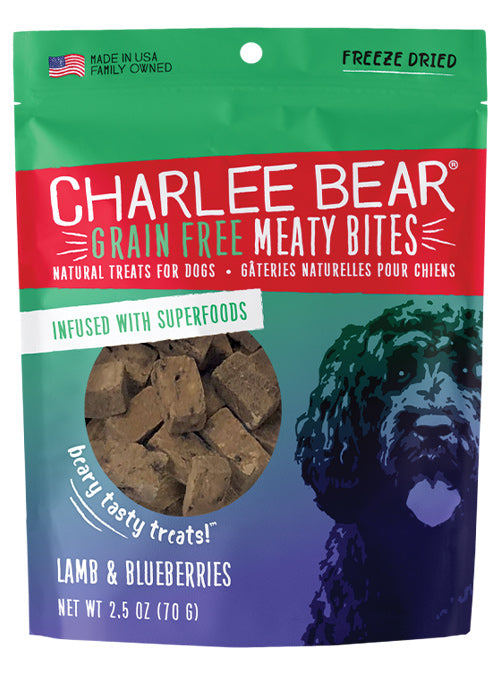 Charlee Bear Meaty Bites Lamb & Blueberry Grain Free Dog Treats