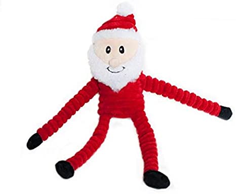 Zippy Paws Holiday Crinkle - Santa Dog Toy