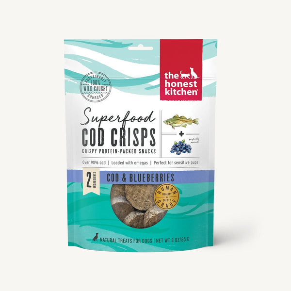 The Honest Kitchen Superfood Cod Crisps Cod & Blueberry Dog Treats