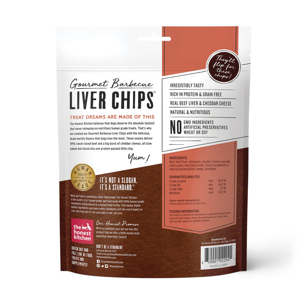 The Honest Kitchen Liver Chips Beef Liver & Chedder Dog Treats