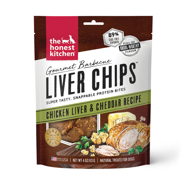 The Honest Kitchen Liver Chips Chicken Liver & Cheddar Dog Treats