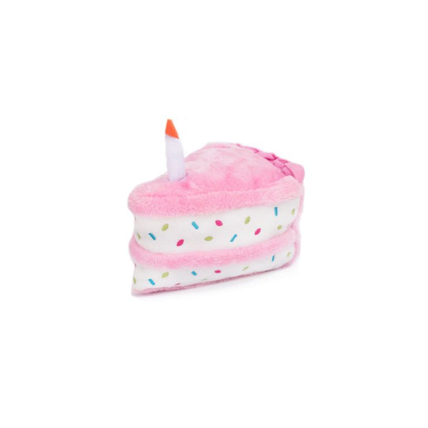 Zippy Paws Birthday Cake Pink Dog Toy